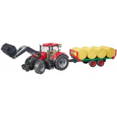 Trattore Case IH Optum 300CVX e Rimorchio caricaballe - Bruder 03198